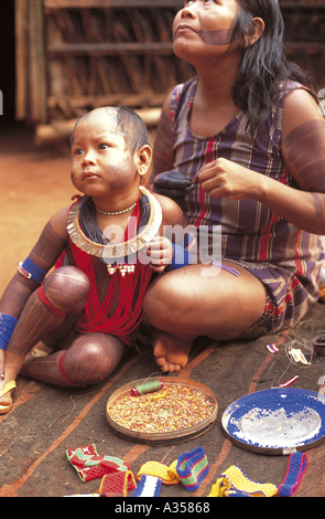 A Ukre village Brazil Stock Photo