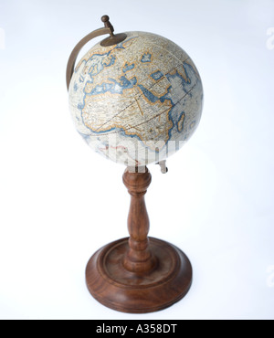Antique Globe Map with white background Stock Photo - Alamy