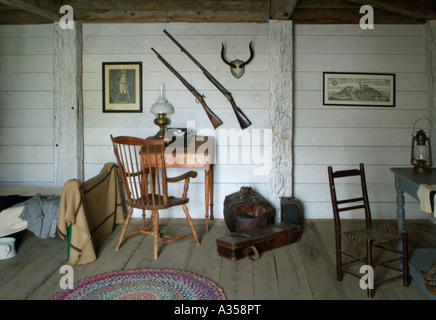 Inside of the British Blockhouse at the Rossignol Cultural Centre ...