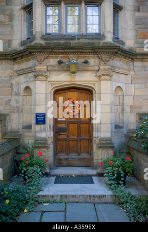 Jonathan Edwards College Masters doorway Yale University New Haven Connecticut USA Stock Photo