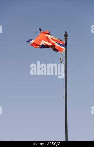 flag in tatters Stock Photo