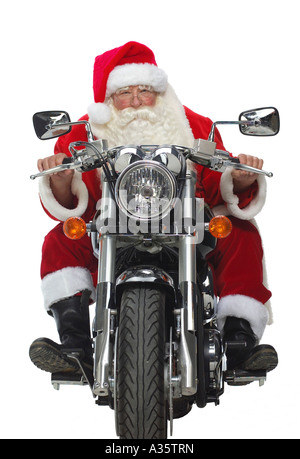 Nikolaus auf einem Motorrad, Santa Claus riding motorbike Stock Photo ...