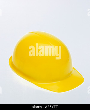 Gelber Schutzhelm, yellow crash helmet Stock Photo
