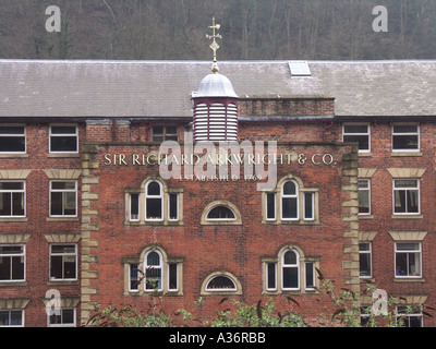 Masson works Sir Richard Arkwright s cotton mill Matlock Bath Derbyshire England Stock Photo