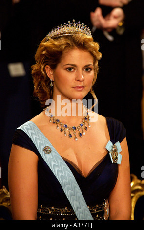 THE SWEDISH ROYAL FAMILY ATTEND THE NOBEL PRIZE AWARD CEREMONY AT STOCKHOLM CONCERT HALL IN SWEDEN Stock Photo