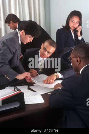 Busines people working together in office Stock Photo