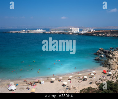 Paradise Hotel and Beach, Paradise Bay, Malta Stock Photo