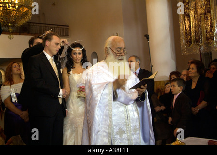 Greek Orthodox Wedding Ceremony Stock Photo