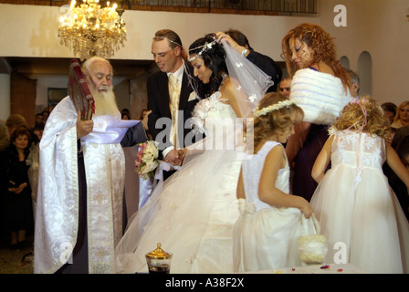 Greek Orthodox Wedding Ceremony Stock Photo