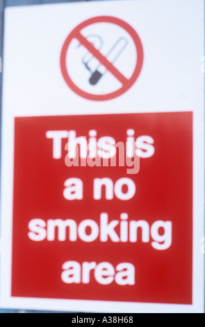 Sign warning that This is a no smoking area Stock Photo
