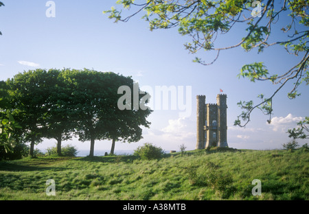 Broadway Tower on Broadway Hill at the top of Fish Hill near Broadway Worcestershire Stock Photo