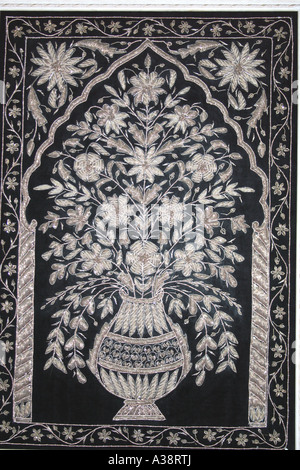 Embroidered floral design Stock Photo