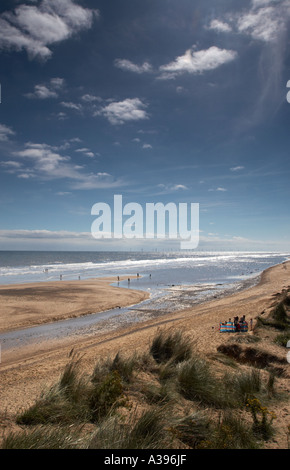 Coastal erosion of sand dunes, Winterton-On-Sea, Norfolk, England Stock ...