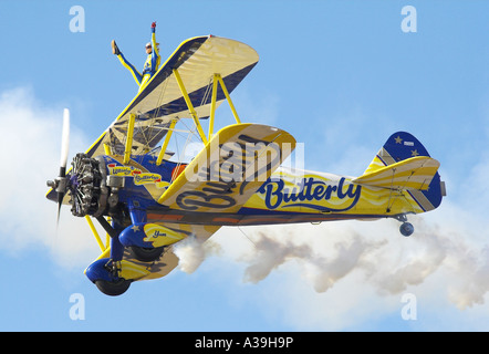 Utterly Butterly Wing Walkers at Southport Air Show Stock Photo