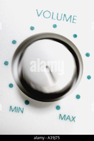Volume control dial Stock Photo