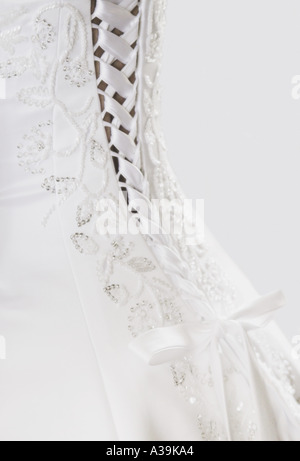 Wedding Dress Corset Back Detail Stock Photo 1232818684