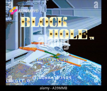 Block Hole Konami 1989 vintage arcade videogame screenshot - EDITORIAL ...