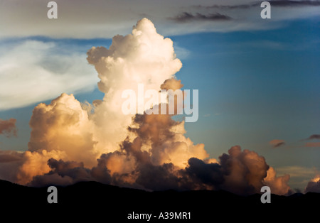 Strange clouds building over the Kathmandu valley, Nepal Stock Photo