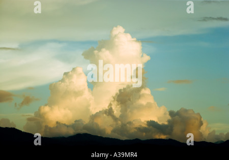 Strange clouds building over the Kathmandu valley, Nepal Stock Photo