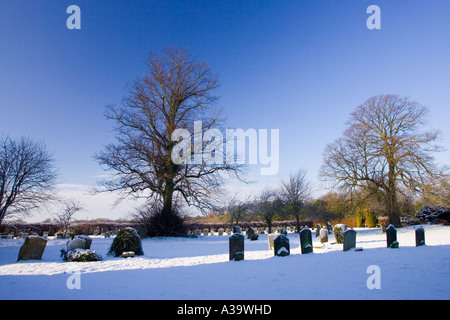 Great Barton church graveyard Stock Photo