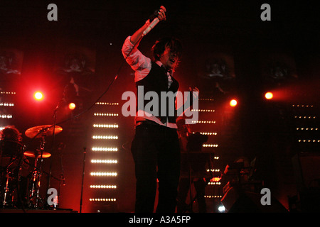 Lost Prophets Performing Cardiff International Arena South Wales Stock Photo