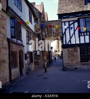 Timber framed Tudor buildings Sherborne Dorset England Stock Photo