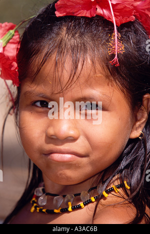 Embera Indigenous People Embera Drua Panama Stock Photo - Alamy