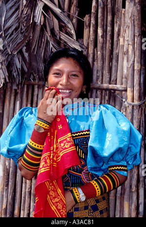 Colorful Kuna Native Indigenous Tribes from San Blas Panama Stock Photo ...