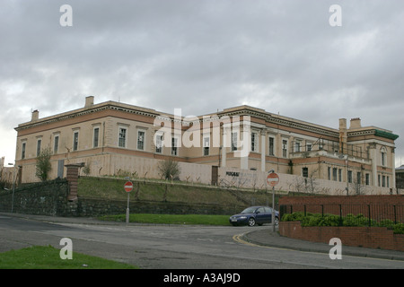 rear of crumlin road courthouse north belfast northern ireland Stock Photo