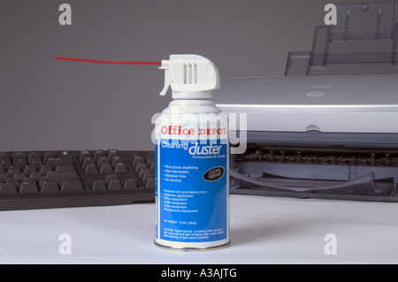 Compressed Air, Printer and Keyboard 2 Stock Photo