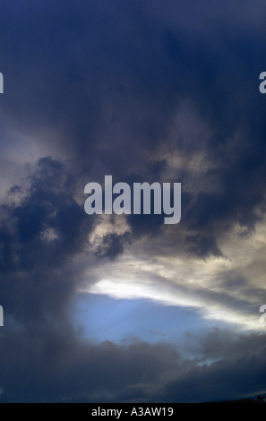 Fierce cloudy sky indicating an approaching storm Stock Photo