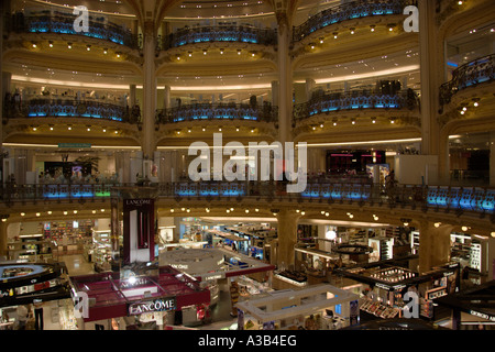 FRANCE Ile de France Paris Opera Quarter Central circular area under dome of Art Nouveau department store Galleries Lafayette Stock Photo