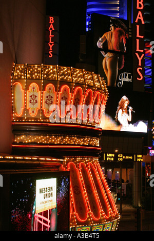 The Strip at night Las Vegas Nevada USA Stock Photo