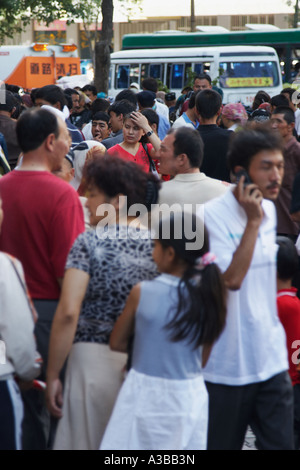 Crowds Walking Along Market Street Stock Photo