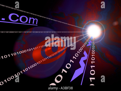 Abstract High tech world binary world Stock Photo