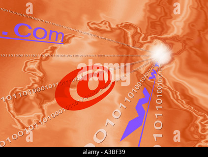 Abstract High tech world binary world Stock Photo
