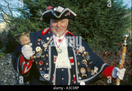 Town Crier, Dickensian Day, Grassington, Wharfedale, North Yorkshire, England, UK Stock Photo