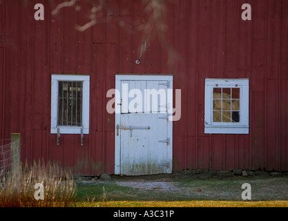 Door on the side of a barn Stock Photo