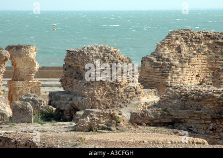 Antonine baths, Ruins of Carthage in Tunisia Stock Photo