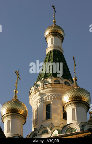 Rusian church Sofia Bulgaria city center Stock Photo