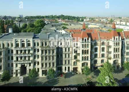 view from the Kreuzberg town hall onto the Yorck street with the Riemer royal garden, Germany, Berlin Stock Photo