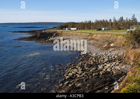 Canada Nova Scotia Ovens Natural Park RV Park Stock Photo