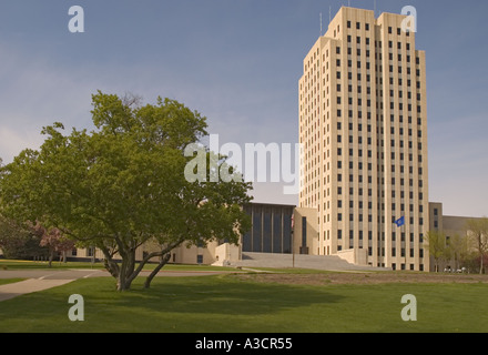 North Dakota Bismarck State Capitol building exterior Stock Photo