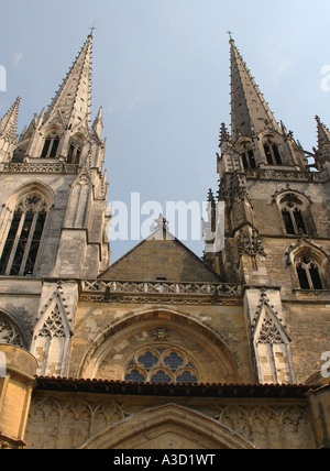 Characteristic View of Cathedrale Ste Marie Bayonne Aquitaine Southwest France Europe Stock Photo