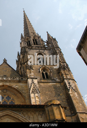 Characteristic View of Cathedrale Ste Marie Bayonne Aquitaine Southwest France Europe Stock Photo