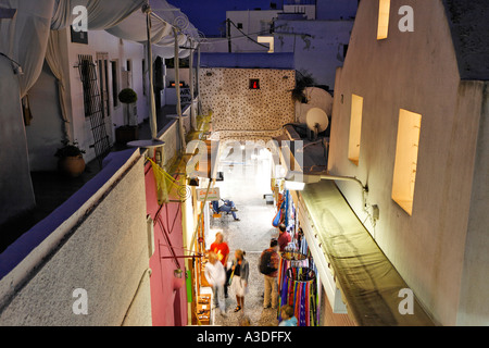 Shops in the center of town, Thira, Santorini, Greece Stock Photo