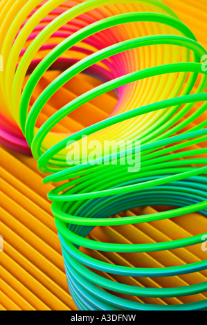 Plastic slinky Stock Photo