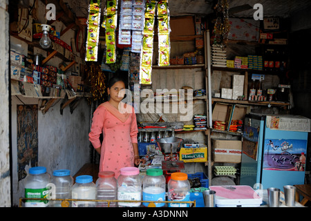 Indo-German-Changar-Eco-Development-Project, the little shop of Shallu, Malli, Palampur, Himachal Pradesh, India Stock Photo