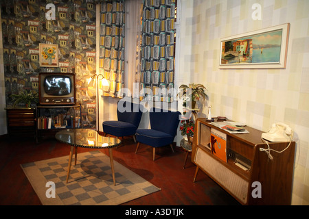 living typical german polish alamy fashioned furniture reproduction west soviet 1980s communist 1970s era