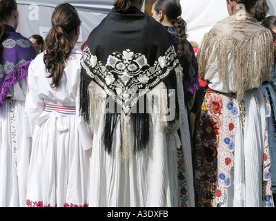 Croatian dancers dancing in park Summer festival Munich Germany Stock Photo